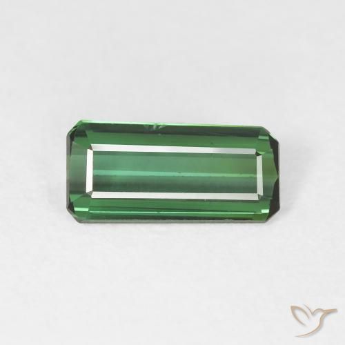 1.40ct Natural Green Tourmaline, Emerald Cut, VVS-VS