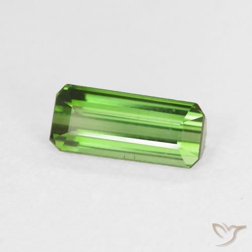 1.29 ct Green Tourmaline Stone, Natural Tourmaline in Octagon Step Cut Shape for Sale