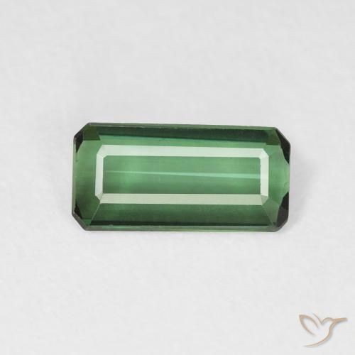0.95ct Natural Green Tourmaline, Emerald Cut, VVS