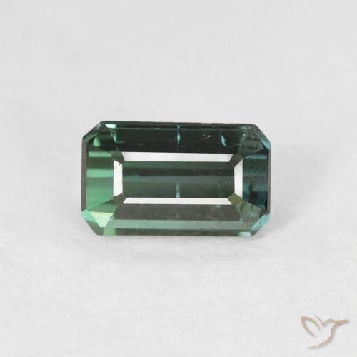 0.66ct Natural Multicolor Green Tourmaline, Emerald Cut, VS-SI