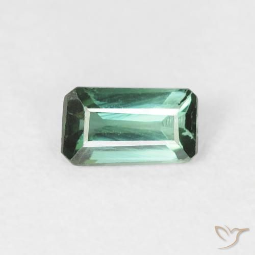 0.40ct Natural Dark Green Tourmaline, Emerald Cut, VVS