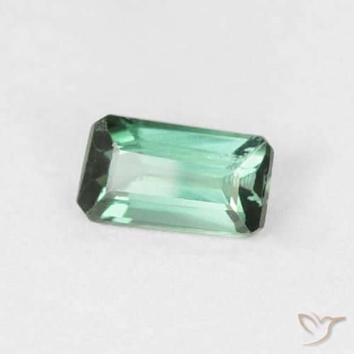 0.40 ct Green Tourmaline Stone, Natural Tourmaline in Octagon Step Cut Shape for Sale