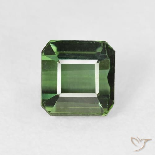 1.42ct Natural Forest Green Tourmaline, Emerald Cut, VVS