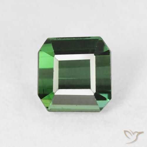 1.03ct Natural Dark Green Tourmaline, Emerald Cut, VVS