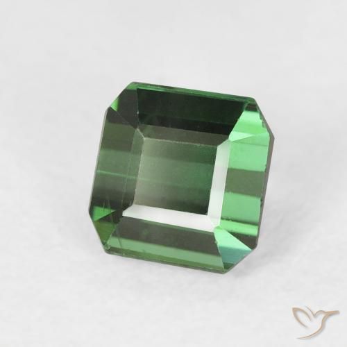 1.03 ct Green Tourmaline Stone, Natural Tourmaline in Octagon Step Cut Shape for Sale