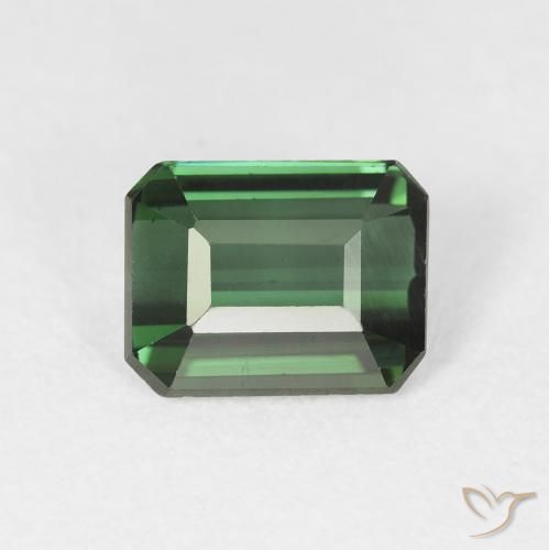 1.51ct Natural Brownish Green Tourmaline, Emerald Cut, VVS-VS