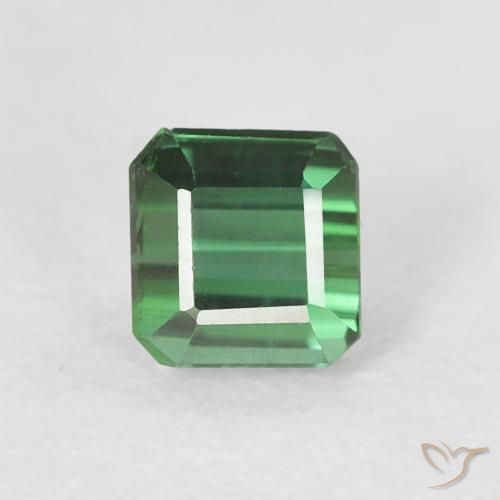0.57ct Natural Green Tourmaline, Emerald Cut, VS