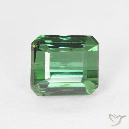 0.92ct Natural Pine Green Tourmaline, Emerald Cut, VS