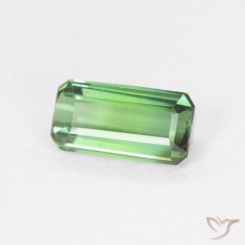 0.77 ct Green Tourmaline Stone, Natural Tourmaline in Octagon Step Cut Shape for Sale
