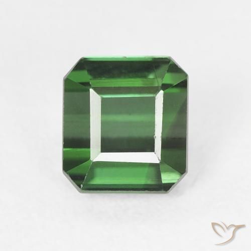 0.95ct Natural Intense Green Tourmaline, Emerald Cut, VVS