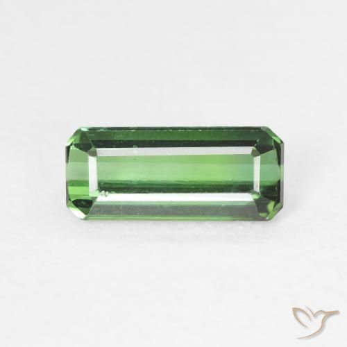 0.79 ct Green Tourmaline Gemstone, Tourmaline Gem in Octagon Step Cut Shape for Sale.