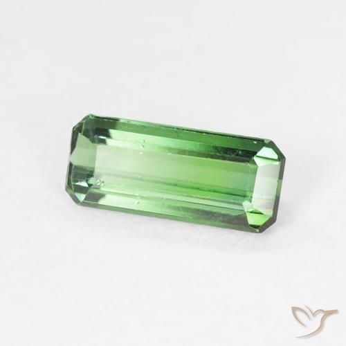 0.79 ct Green Tourmaline Stone, Natural Tourmaline in Octagon Step Cut Shape for Sale