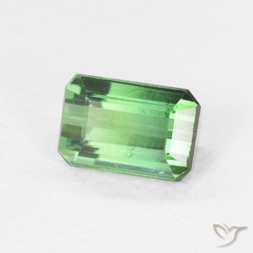 0.61 ct Green Tourmaline Stone, Natural Tourmaline in Octagon Step Cut Shape for Sale