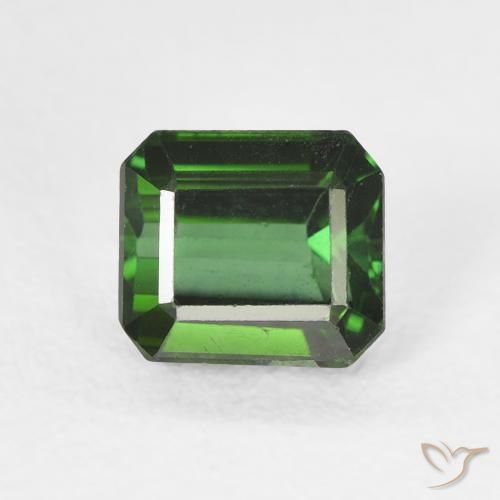 1.23ct Natural Forest Green Tourmaline, Emerald Cut, VS