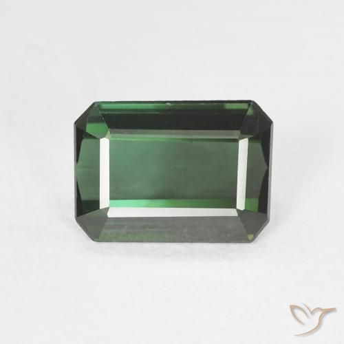 1.42ct Natural Forest Green Tourmaline, Emerald Cut, VVS-VS