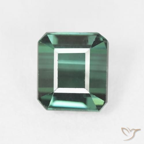 1.35ct Natural Cool Green Tourmaline, Emerald Cut, VVS-VS