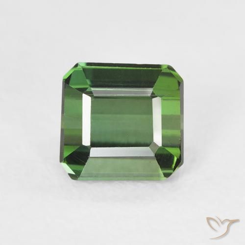 1.00ct Natural Medium Dark-Green Tourmaline, Emerald Cut, VVS-VS