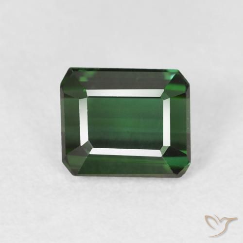 1.18ct Natural Forest Green Tourmaline, Emerald Cut, VVS-VS