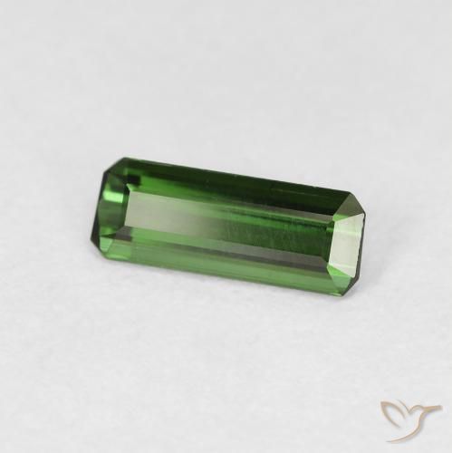 0.69 ct Green Tourmaline Stone, Natural Tourmaline in Octagon Step Cut Shape for Sale