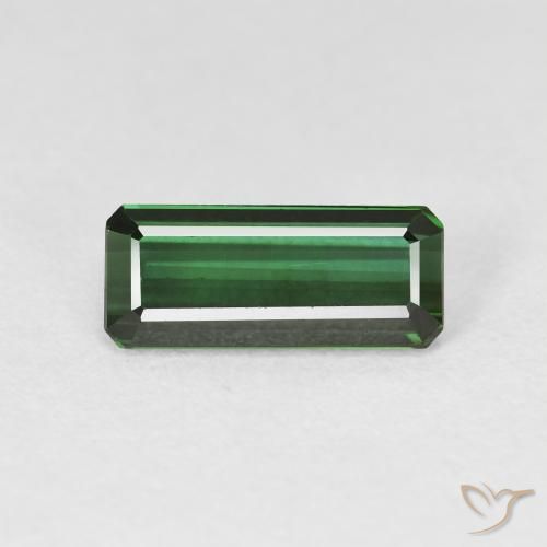 2.07ct Natural Dark Green Tourmaline, Emerald Cut, VVS-VS