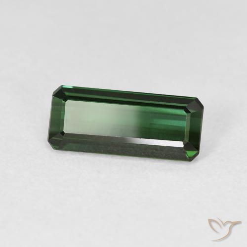 2.07 ct Green Tourmaline Stone, Natural Tourmaline in Octagon Step Cut Shape for Sale