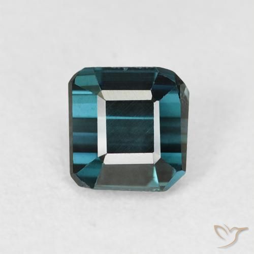 0.72ct Natural Deep Navy Blue Tourmaline, Emerald Cut, VVS-VS