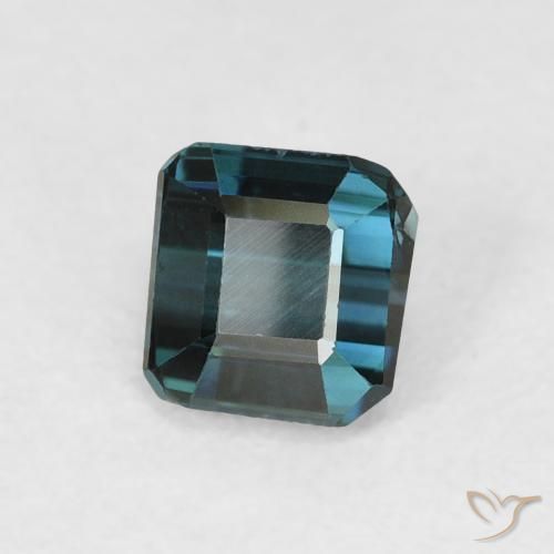 0.72 ct Blue Tourmaline Stone, Natural Tourmaline in Octagon Step Cut Shape for Sale