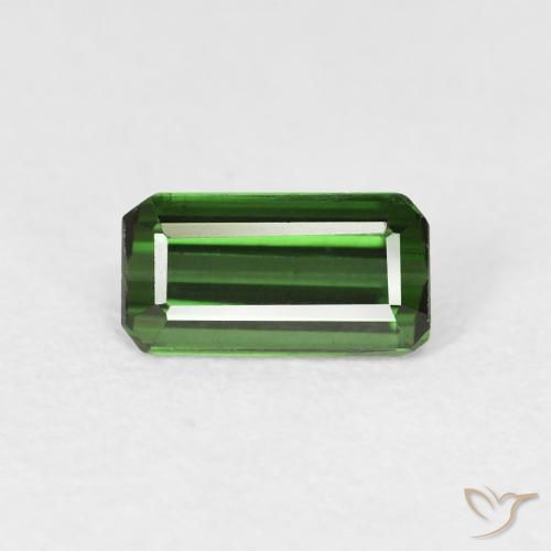 0.69ct Natural Medium Dark-Green Tourmaline, Emerald Cut, VVS-VS