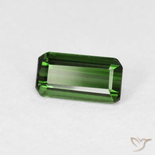 0.69 ct Green Tourmaline Stone, Natural Tourmaline in Octagon Step Cut Shape for Sale