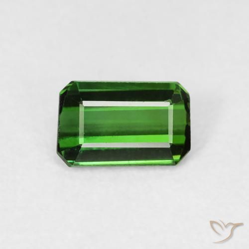 0.56ct Natural Medium Dark-Green Tourmaline, Emerald Cut, VVS-VS