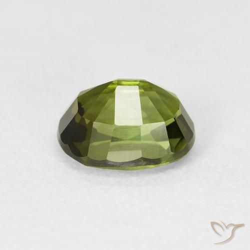 Tourmaline Gemstone in 7.1 x 5.7 mm Size for Sale, Tourmaline Stone in Seaweed Green Color