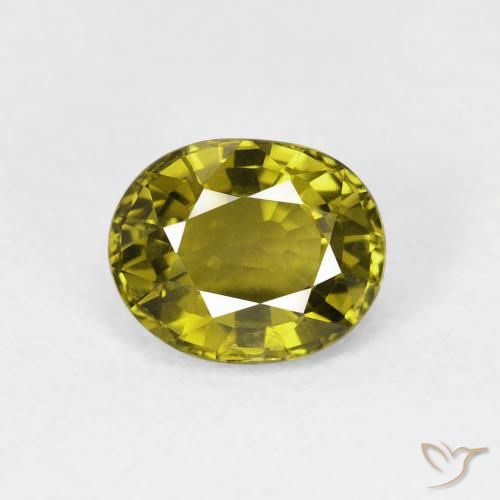 1.19ct Natural Warm Green Tourmaline, Oval, VS