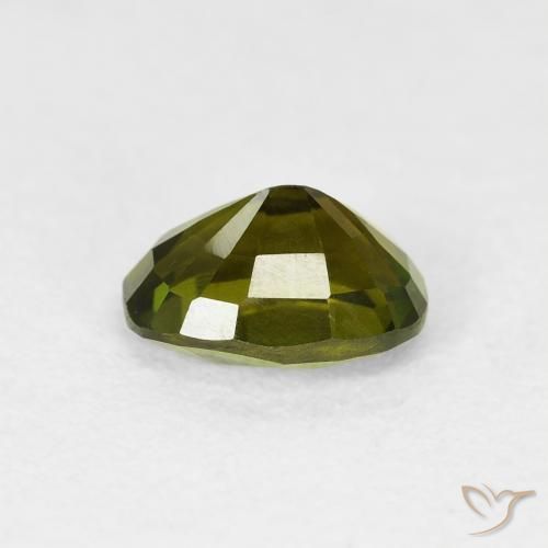 Tourmaline Gemstone in 7.1 x 5.4 mm Size for Sale, Tourmaline Stone in Medium Green Color