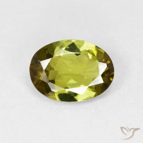 1.03ct Natural Warm Earthy Green Tourmaline, Oval, VVS-VS