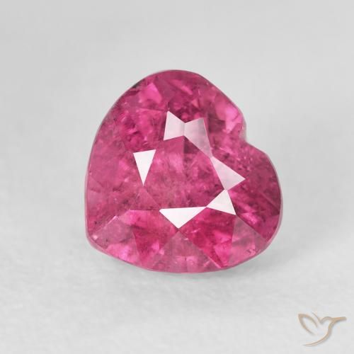 1.74ct Natural Deep Magenta Tourmaline, Heart, VS
