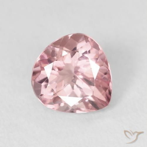1.08 ct Pink Tourmaline Stone, Natural Tourmaline in Pear Facet Shape for Sale