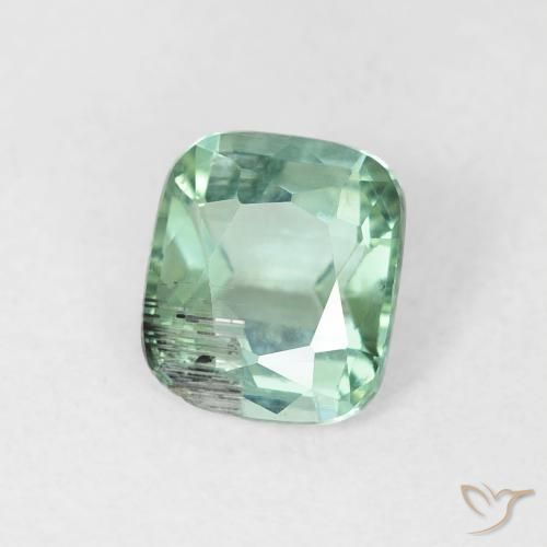 0.85 ct Green Tourmaline Stone, Natural Tourmaline in Cushion-Cut Shape for Sale