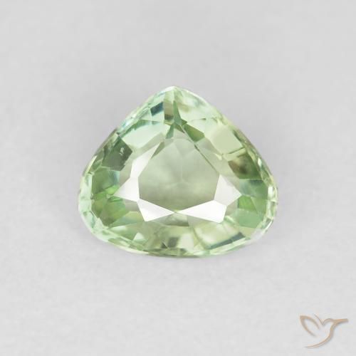 0.94ct Natural Very Light Sage Green Tourmaline, Trillion, VS