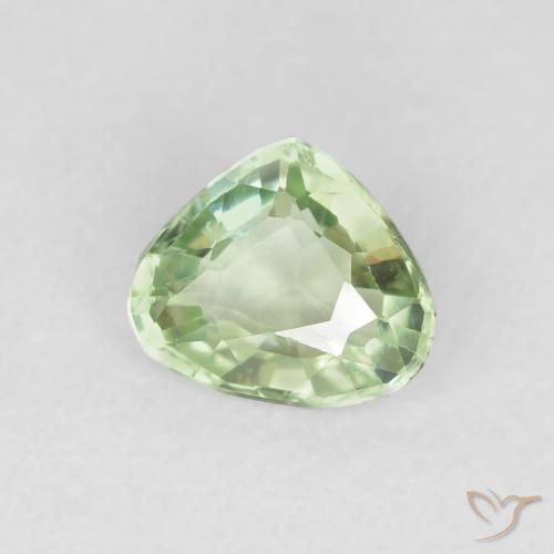 0.94 ct Green Tourmaline Stone, Natural Tourmaline in Trillion Facet Shape for Sale