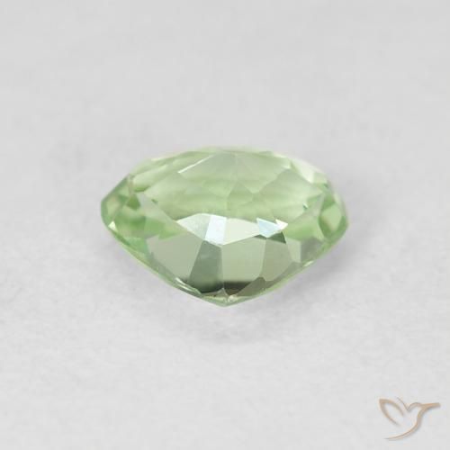 Tourmaline Gemstone in 7 x 6 mm Size for Sale, Tourmaline Stone in Very Light Sage Green Color
