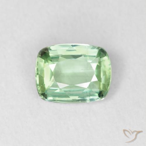 0.67ct Natural Light Green Tourmaline, Cushion, VS