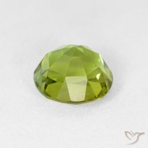 Tourmaline Gemstone in 7.5 x 6.7 mm Size for Sale, Tourmaline Stone in Light Lively Green Color