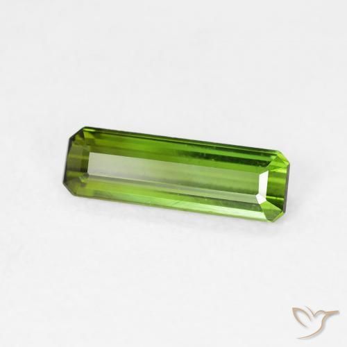 0.77 ct Green Tourmaline Stone, Natural Tourmaline in Octagon Step Cut Shape for Sale