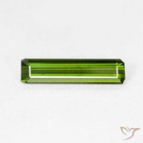 1.29ct Natural Warm Green Tourmaline, Emerald Cut, VVS-VS