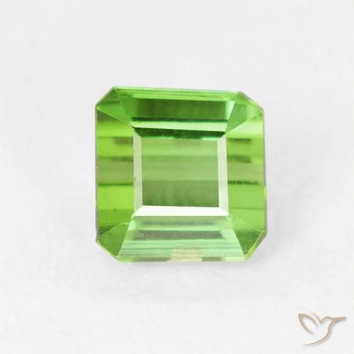 0.66ct Natural Deep Green Tourmaline, Emerald Cut, VVS-VS