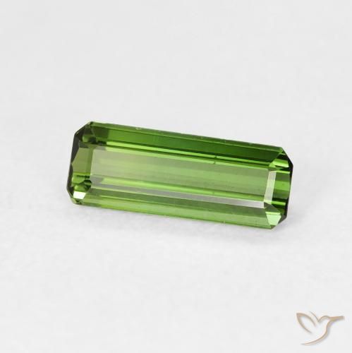 0.69 ct Green Tourmaline Stone, Natural Tourmaline in Octagon Step Cut Shape for Sale