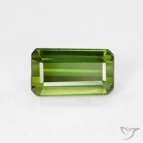 1.03ct Natural Forest Green Tourmaline, Emerald Cut, VVS-VS