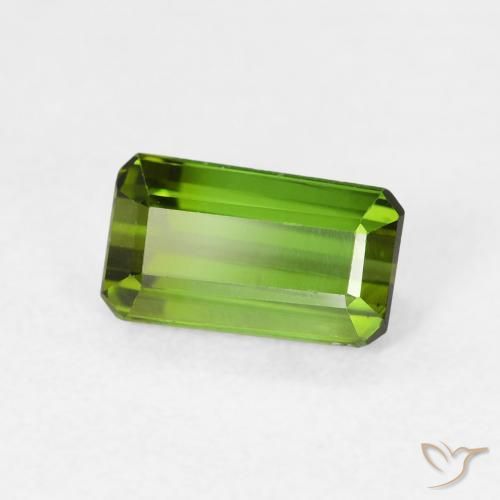 1.03 ct Green Tourmaline Stone, Natural Tourmaline in Octagon Step Cut Shape for Sale