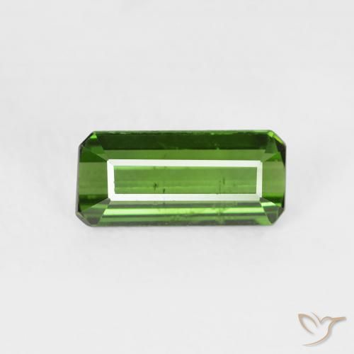 0.73ct Natural Forest Green Tourmaline, Emerald Cut, VS