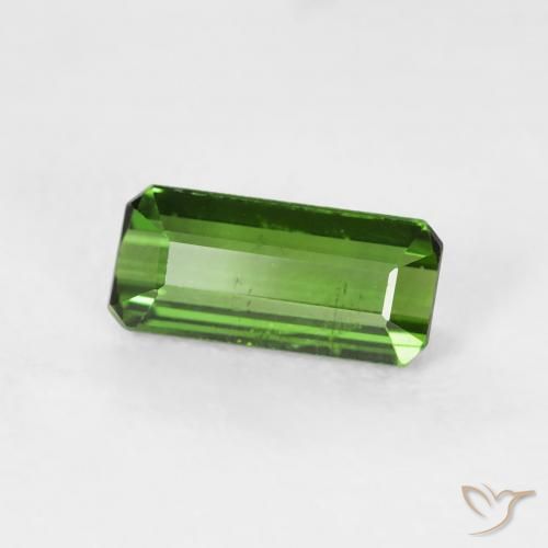 0.73 ct Green Tourmaline Stone, Natural Tourmaline in Octagon Step Cut Shape for Sale